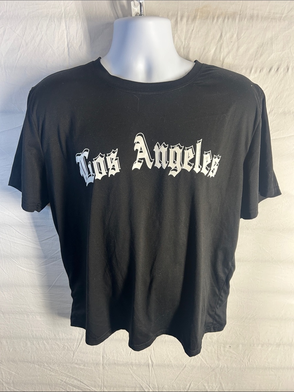 ROMWE Black 'Los Angeles' Graphic Short Sleeve Tee